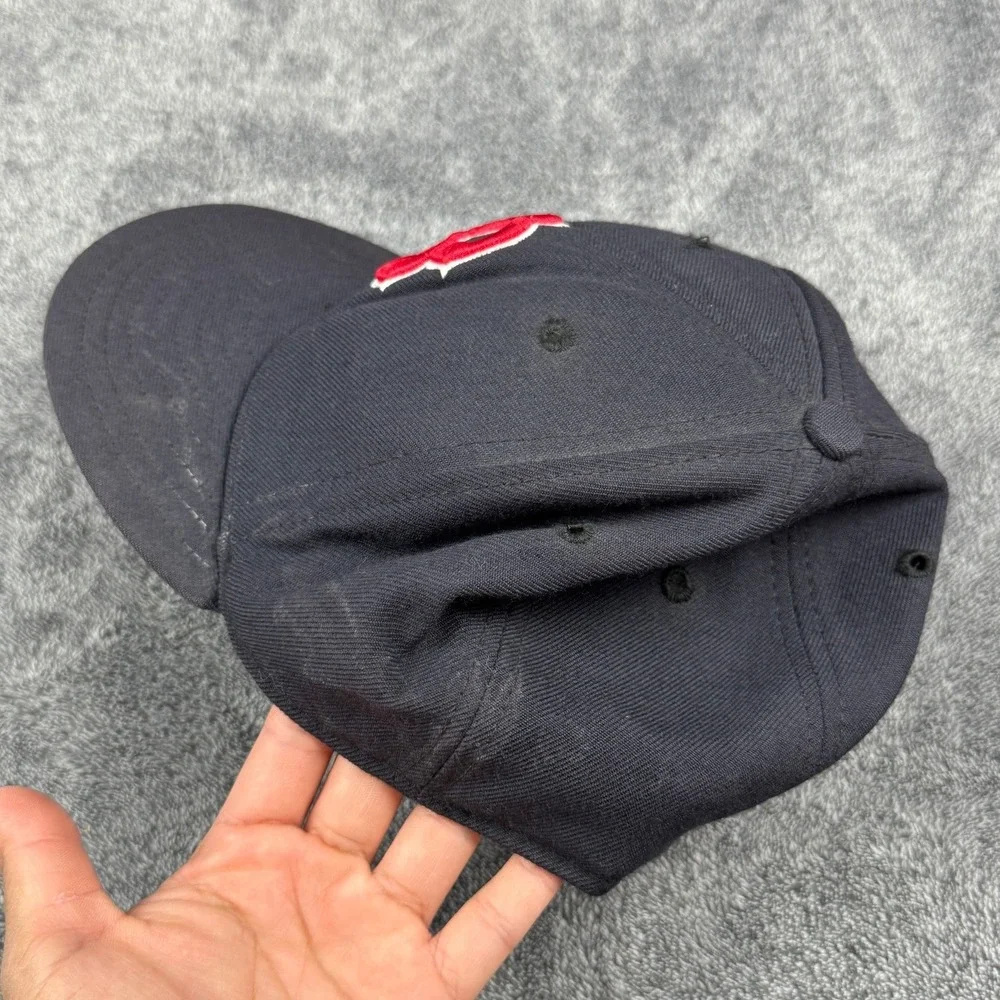 New Era 59FIFTY Boston Red Sox Fitted Hat Navy Blue MLB Baseball Cap Size 6 3/4 - Picture 5 of 8